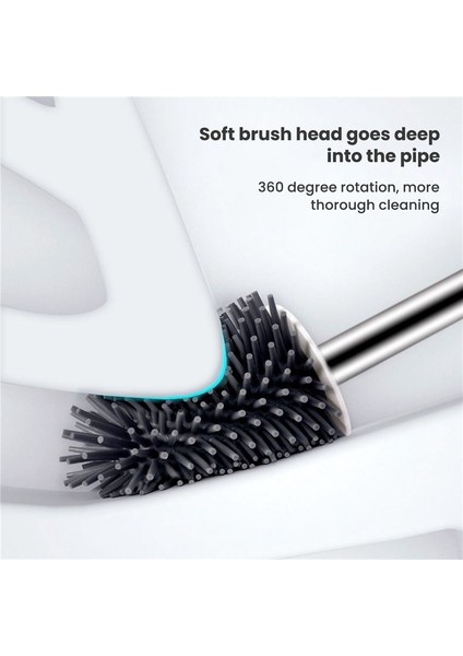 Tuvalet Fırçası ve Braket Uzun Saplı Damla Geçirmez Kolay Montaj ve Derin Temizlik (Yurt Dışından) modelleri