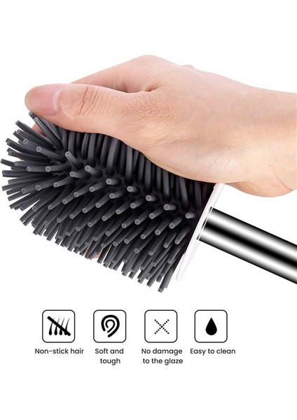 Tuvalet Fırçası ve Braket Uzun Saplı Damla Geçirmez Kolay Montaj ve Derin Temizlik (Yurt Dışından) indirimleri