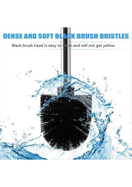 6x Yedek Paslanmaz Çelik Wc Banyo Temizleme Tuvalet Fırçası Siyah Kafa (Yurt Dışından) fiyatları