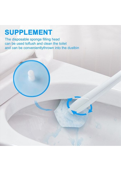 Tuvalet Kasesi Dolunlar 50 Sayısı Yükseltilmiş Malzeme Tek Kullanımlık Tuvalet Temizlik Süngerleri Tuvalet Fırçaları Doldurma (Yurt Dışından) fırsatları