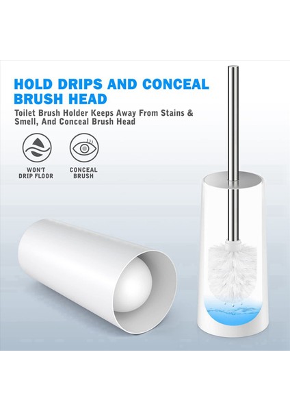 Tuvalet Fırçası ve Tutucu 2 Paket Tuvalet Fırçası 304 Paslanmaz Çelik Uzun Saplı Tuvalet Kase Fırçası Beyaz (Yurt Dışından) indirimleri