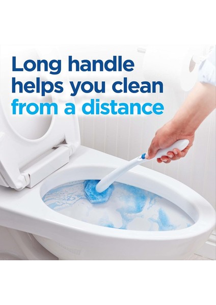 50PCS Tuvalet Temizleme Sünger Kafaları Tek Kullanılabilir Tuvalet Fırçası Bilayer Sünger Tuvalet Fırçası Yatırma Temizlik Değnek Yatırma (Yurt Dışından) indirimleri