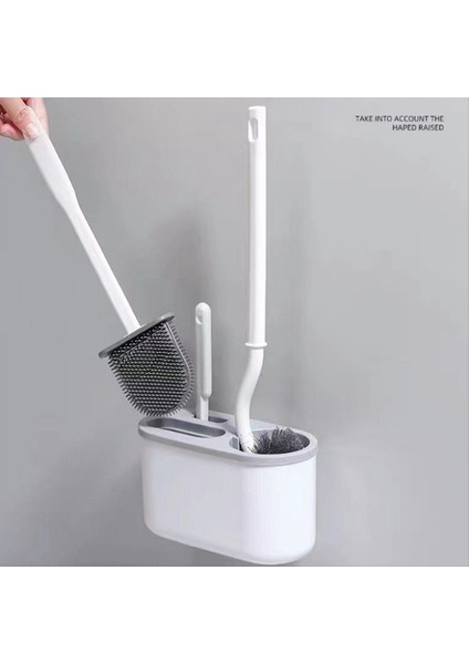 3 Arada 1 Beyaz Tuvalet Fırçası Silikon Duvar Monte Raf Tprs Naylon Detaylı Temizlik Fırça Boşlukları Temizleyici Wc Banyo A (Yurt Dışından) fiyatları