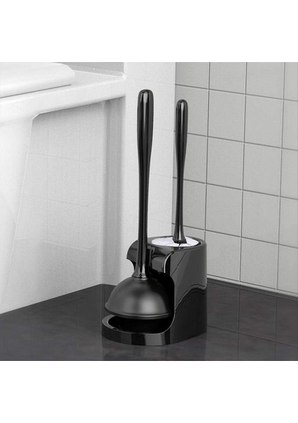 Tuvalet Piston ve Kase Fırçası Banyo Temizliği Için Combo Siyah 1 Set Tuvalet Fırçası (Yurt Dışından) fiyatları