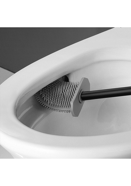 3x Premium Silikon Tuvalet Fırçası - Gri - Duvar Montajı ve Turbo Kurutma ile Tuvalet Fırça Tutucu (Yurt Dışından) indirimleri