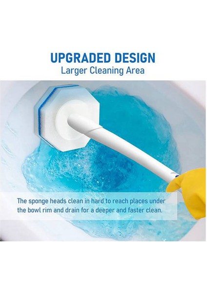 50PCS Yükseltilmiş Tuvalet Fırçası Değnek Tek Kullanımlık Tuvalet Temizleme Asa Kafası Uyumlu Asa Dolumları (Yurt Dışından) fırsatları