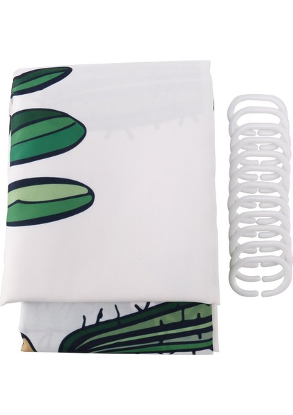 Su Geçirmez Polyester Kumaş Banyo Duş Perdesi Şeffaf Panel Dekor 12 Kanca (Yurt Dışından) indirimleri