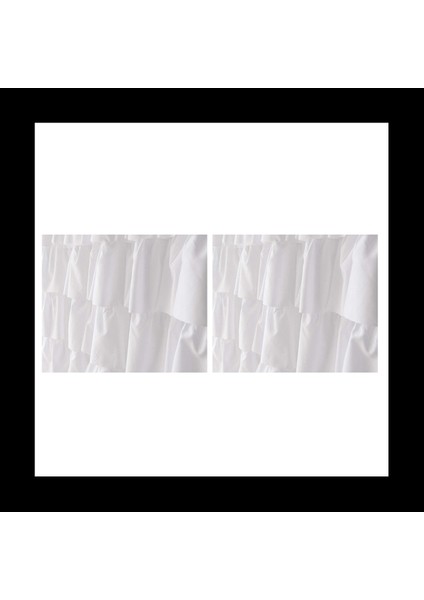 2x Fırfır Duş Perdesi Ev Dekoru Yumuşak Polyester Dekoratif Banyo Aksesuarları Duşlar ve Küvetler Için Harika (Yurt Dışından)
