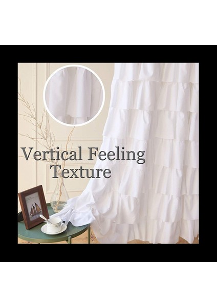 2x Fırfır Duş Perdesi Ev Dekoru Yumuşak Polyester Dekoratif Banyo Aksesuarları Duşlar ve Küvetler Için Harika (Yurt Dışından) fırsatları