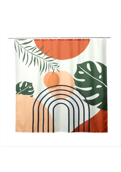 Duş Perdesi Su Geçirmez Kumaş Boho Banyo Perdeleri Ev Banyo Perdeleri Kancalar ile Aksesuarlar-A (Yurt Dışından)