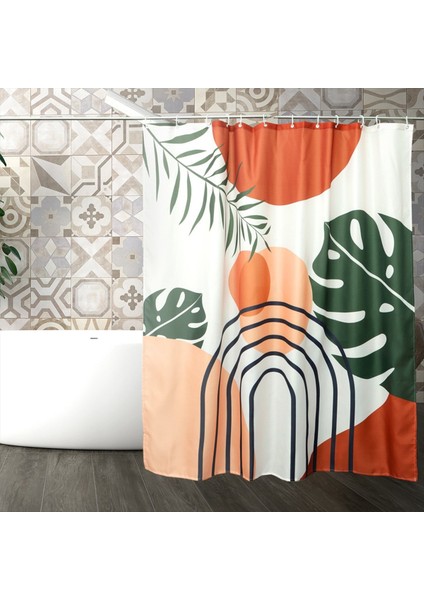 Duş Perdesi Su Geçirmez Kumaş Boho Banyo Perdeleri Ev Banyo Perdeleri Kancalar ile Aksesuarlar-A (Yurt Dışından) modelleri