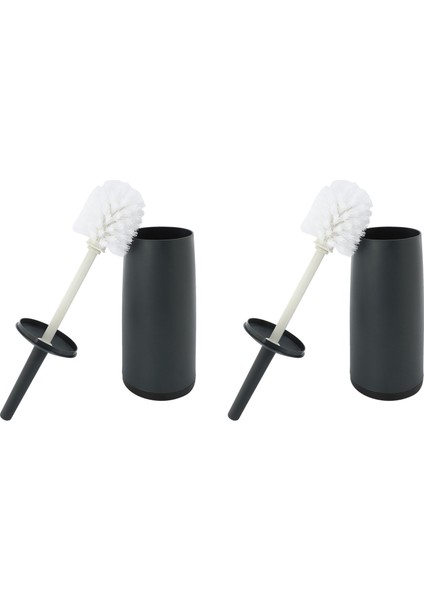 2x Tuvalet Fırçaları ve Tutucu Tuvalet Kase Fırçası Tutucu ile Koyu Gri Banyolar Için Modern Tasarım Tuvalet Fırçası (Yurt Dışından)