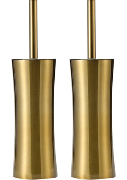 2x Altın Uzun Tutar Tuvalet Fırçası Yaratıcı Banyo Temizleme Fırçası Tuvalet Temizleme Kiti Banyo Temizleme Aracı Aksesuarları (Yurt Dışından)