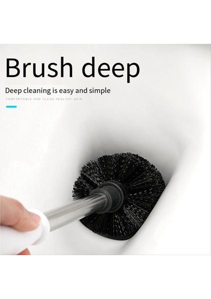 Tuvalet Fırçası Yumuşak Kaymaz Temizlik Fırçası Duvar Asılı Süper Dekontaminasyon Banyo Temizleme Aracı Beyaz (Yurt Dışından)