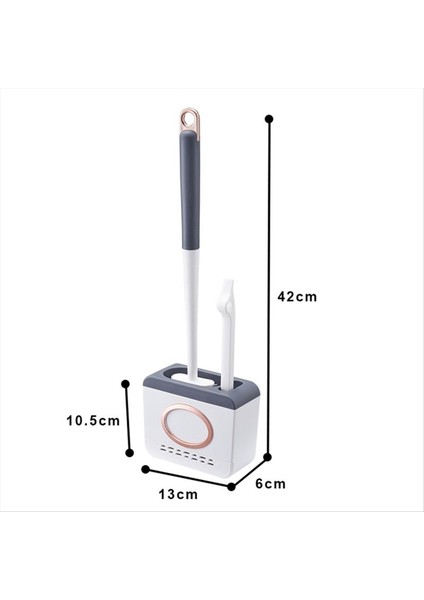 Tuvalet Fırçası ve Tutucu Seti Temizleme Fırçası ile Tuvalet Kase Fırçası Silikon Klozet Temizleyicileri Fırçası Koyu Gri (Yurt Dışından) fiyatları