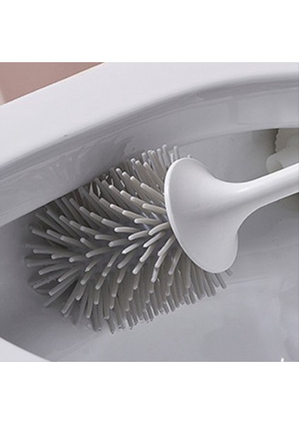 Tuvalet Fırçası ve Tutucu Seti Temizleme Fırçası ile Tuvalet Kase Fırçası Silikon Klozet Temizleyicileri Fırçası Koyu Gri (Yurt Dışından) fırsatları