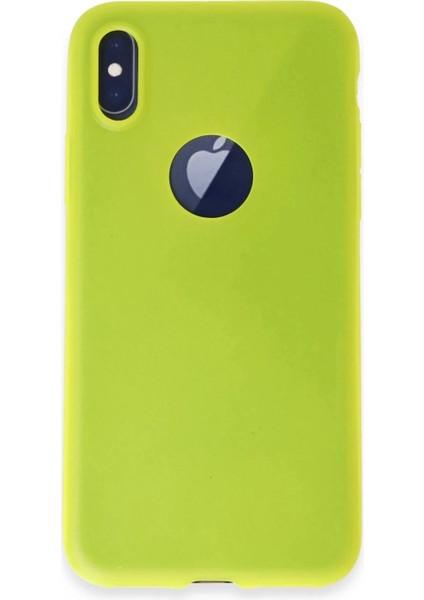 iPhone x Kılıf First Silikon - Parlak Sarı