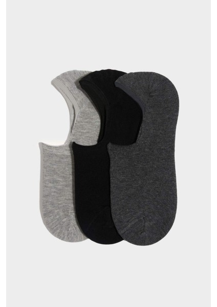 Erkek 3'lü Basic Düz Babet Çorabı