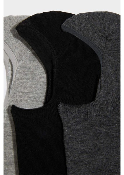 Erkek 3'lü Basic Düz Babet Çorabı