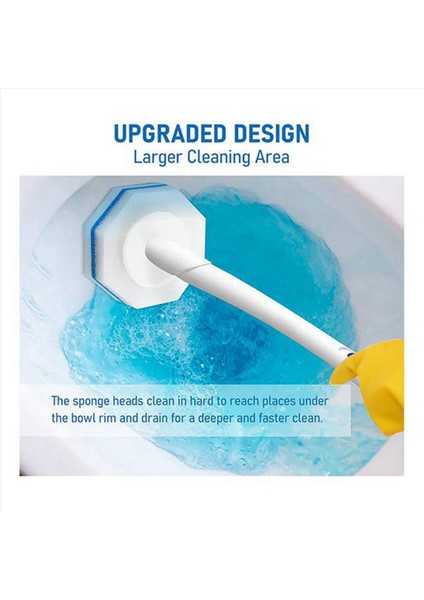 150PCS Yükseltilmiş Tuvalet Fırçası Değnek Tek Kullanımlık Tuvalet Temizleme Asa Kafası Uyumlu Asa Dolumları (Yurt Dışından) indirimleri