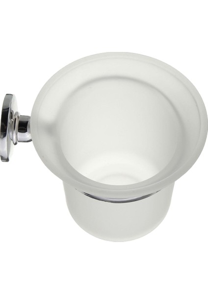 2x Krom Yuvarlak Duvara Monte Tuvalet Fırçası ve Buzlu Cam Tuvalet Fırçası Tutucu (Yurt Dışından) modelleri