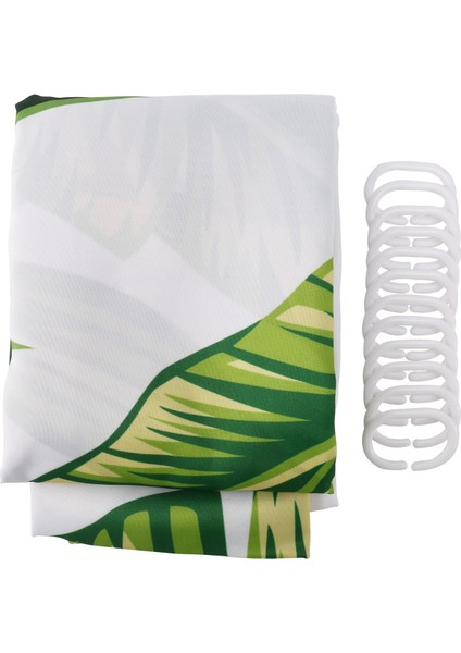 Su Geçirmez Polyester Kumaş Banyo Duş Perdesi Şeffaf Panel Dekor 12 Kanca (Yurt Dışından) indirimleri