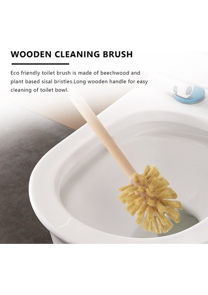 Tuvalet Fırçası 2 Paket Ahşap Tuvalet Fırçası Kayın Ağacından Yapılmış 360 ° Temizleme Gücüne Sahip Güçlü Jüt Kılları (Yurt Dışından) fiyatları