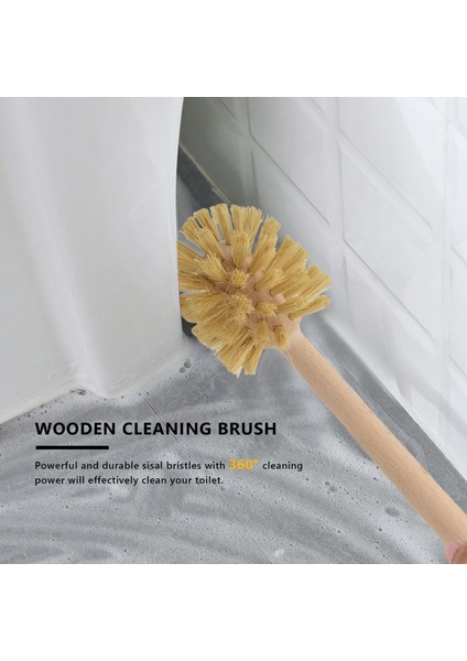 Tuvalet Fırçası 2 Paket Ahşap Tuvalet Fırçası Kayın Ağacından Yapılmış 360 ° Temizleme Gücüne Sahip Güçlü Jüt Kılları (Yurt Dışından) fırsatları