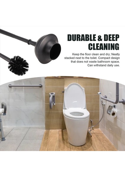 Tuvalet Piston ve Fırça 2-1 Arada Tuvalet Kasesi Fırça Piston Seti Banyo Temizlik Araçları Için Tutucu ile Stand B ile Combo (Yurt Dışından) indirimleri