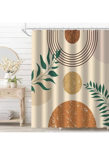 Duş Perdesi Su Geçirmez Kumaş Boho Banyo Perdeleri Ev Banyo Perdeleri Kancalar ile Aksesuarlar-B (Yurt Dışından) indirimleri