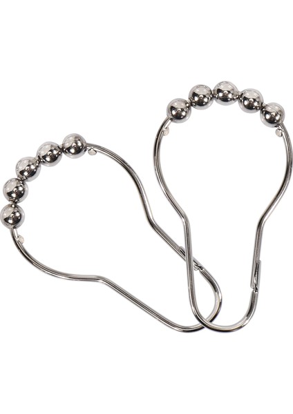 Cilalı Krom Yuvarlanan Duş Perdesi Yüzükler - 12 Ağır Hizmet Kancası Seti (Yurt Dışından) fırsatları