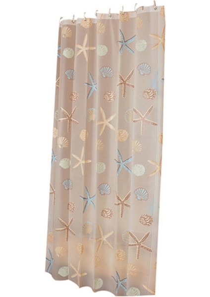 120CMX180CM Modern Duş Perdesi Denizyıldız Bölümü Taze Deniz Tarzı Su Geçirmez Peva Perde Banyo Duş Odası (Yurt Dışından)