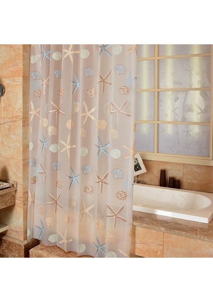 120CMX180CM Modern Duş Perdesi Denizyıldız Bölümü Taze Deniz Tarzı Su Geçirmez Peva Perde Banyo Duş Odası (Yurt Dışından) fiyatları