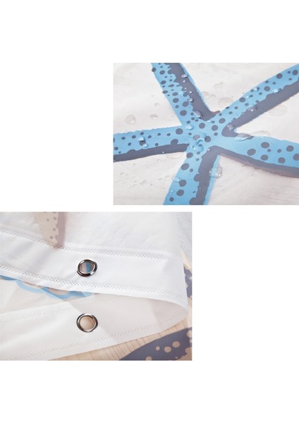 120CMX180CM Modern Duş Perdesi Denizyıldız Bölümü Taze Deniz Tarzı Su Geçirmez Peva Perde Banyo Duş Odası (Yurt Dışından) fırsatları