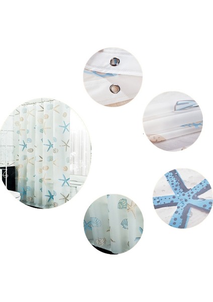 120CMX180CM Modern Duş Perdesi Denizyıldız Bölümü Taze Deniz Tarzı Su Geçirmez Peva Perde Banyo Duş Odası (Yurt Dışından) indirimleri