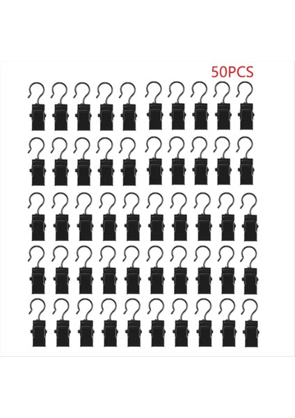 50PCS Metal Perde Klipler Kanca Havlu Fotoğraf Klipsleri Ana Pencere Aksesuarları Sağlam ve Dayanıklı Demir Drapery Hook (Yurt Dışından) fiyatları