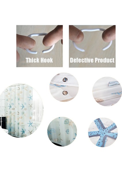 2pcs 120CMX180CM Modern Duş Perdesi Denizyıldız Bölümü Taze Deniz Tarzı Sus Geçirmez Peva Perde (Yurt Dışından) indirimleri