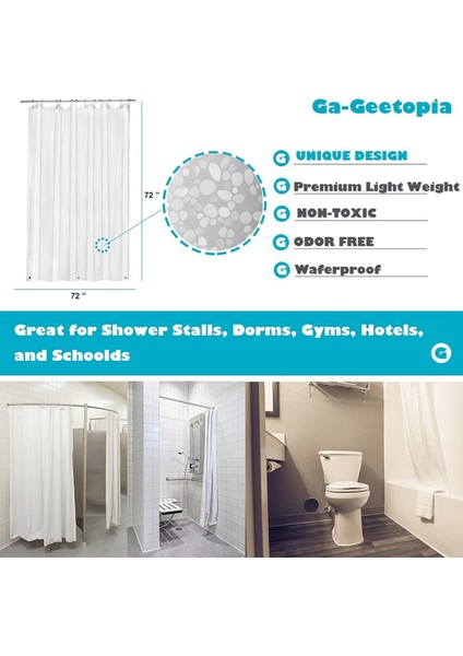 Şeffaf Duş Perdesi Astarı Çakıl Deseni Hafif Plastik Banyo Duş Perdesi (Yurt Dışından) fiyatları