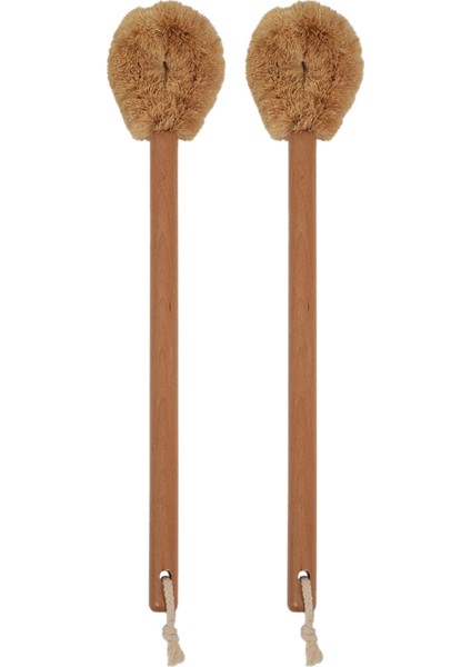 2x Güncellenmiş Modern Versiyon Tuvalet Kasesi Fırçası Doğal Hindistan Cevizi Elyaf Fırça Başı ve Banyo Tuvalet Için Kayın Ağacı Tutması (Yurt Dışından)