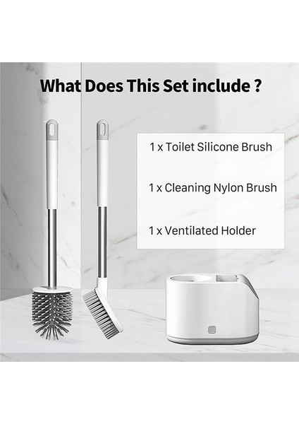 Tuvalet Banyo Temizlik Aksesuarları ile Tuvalet Fırçası Kıl Kase Temizleyici Ev Essentials (1 Seti) (Yurt Dışından) fiyatları