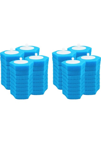 64 Pcs Tuvalet Çubuğu Değiştirme Tuvalet Temizleyici Değiştirme Tek Kullanımlık Tuvalet Fırçası Kafası Tuvalet Fırçası Yedek Kafası (Yurt Dışından)