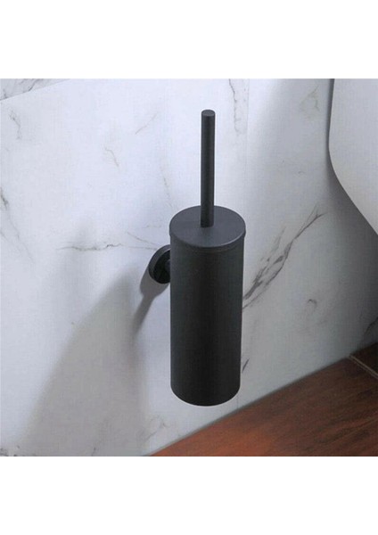 Siyah Tuvalet Fırçası Tutucu Çelik Temizleme Aracı Dayanıklı Dikey Monte Duvar Banyo Tuvalet Fırçası (Yurt Dışından) indirimleri