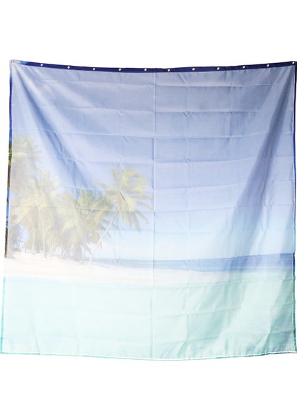 Su Geçirmez Polyester Kumaş Banyo Duş Perdesi Şeffaf Panel Dekor 12 Kanca (Yurt Dışından) fiyatları