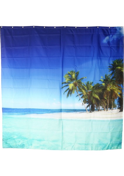 Su Geçirmez Polyester Kumaş Banyo Duş Perdesi Şeffaf Panel Dekor 12 Kanca (Yurt Dışından) modelleri