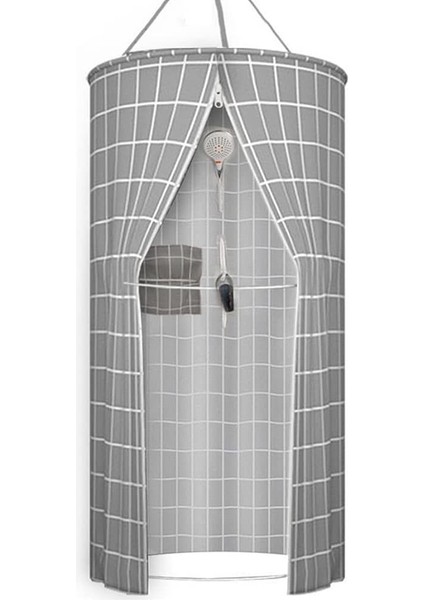 Yuvarlak Banyo Kapağı Ev Banyo Çadırı Yetişkin Bebek Kalın Yalıtım Sıcak Kış Duş Perdesi Su Geçirmez Çadır (Yurt Dışından)
