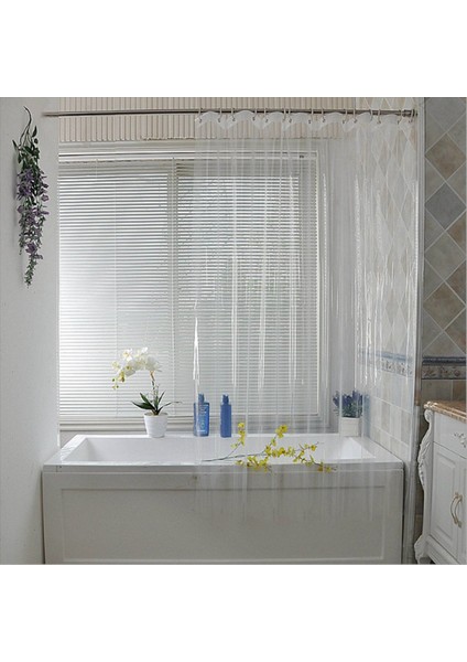 4set 180CMX180CM Plastik Peva Su Geçirmez Duş Perdesi Şeffaf Beyaz Temizlik (Yurt Dışından) fırsatları