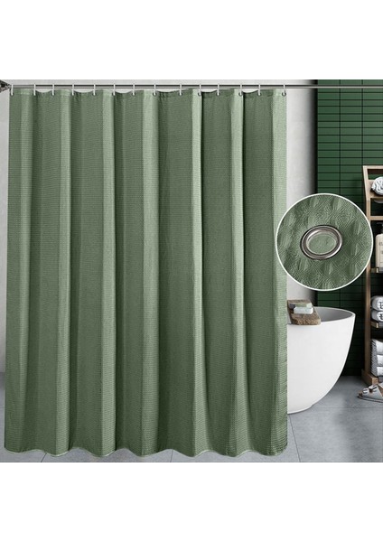 Sage Yeşil Duş Perdesi Duş Perdesi Kumaş Duş Perdesi 12 Plastik Grommets 72X72IN (Yurt Dışından) fırsatları
