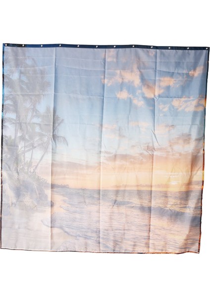 Su Geçirmez Polyester Kumaş Banyo Duş Perdesi Şeffaf Panel Dekor 12 Kanca (Yurt Dışından) fırsatları