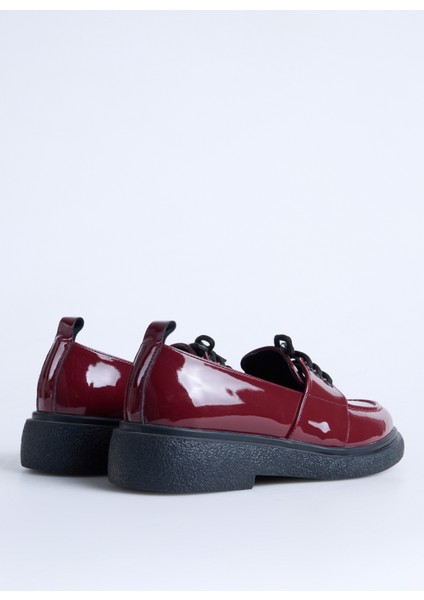 Bordo Kadın Loafer Rınad modelleri