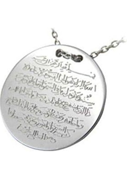 Ayetel Kürsi Nazar Dualı Kalın Plaka Kolye Altın Renkli Tasarım indirimleri